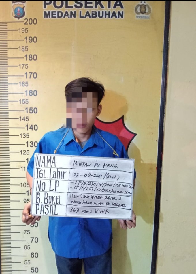 Unit Reserse Polsek Medan Labuhan Jerat Pelaku Tindak Pidana 363.
