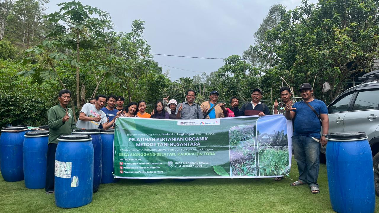 Tingkatkan Kapasitas Petani, INALUM Hadirkan Metode Tani Nusantara di Desa Sionggang Selatan, Kabupaten Toba, Sumatera Utara
